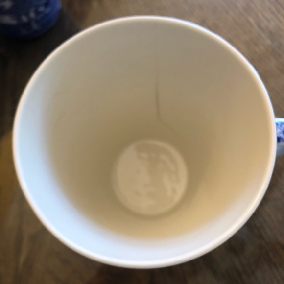 4 LARGE Spode Blue Coffee Tea Cups Gothic Castle - Picture 6 of 6